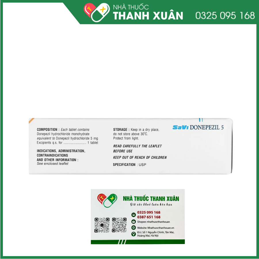 Savi Donepezil 5 điều trị triệu chứng sa sút trí tuệ